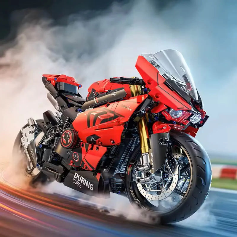 Italian V4 Racing Bike - Building Blocks Set | Power Brickz