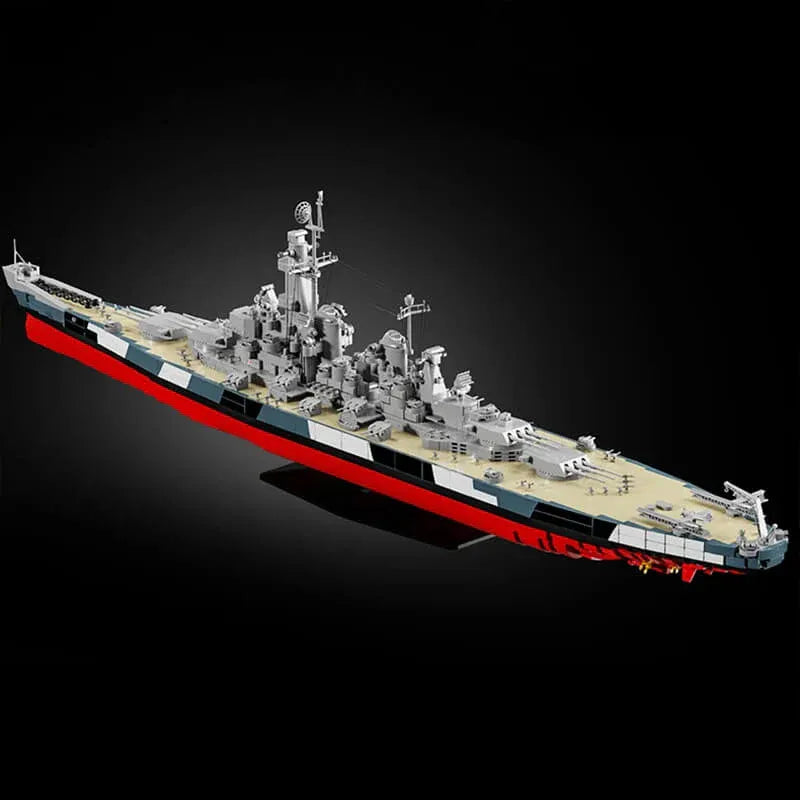 USS Montana Battleship Military made from Building Blocks Kit