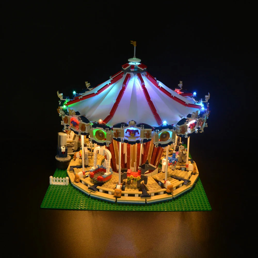 Grand Carousel 10196 LED Light Kit – Building Block Lighting | Power Brickz™