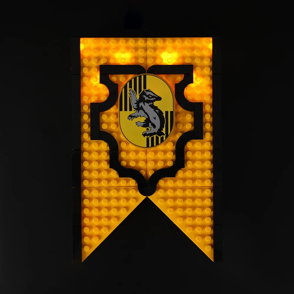 Hufflepuff House Banner 76412 LED Light Kit – Building Block Lighting | Power Brickz™