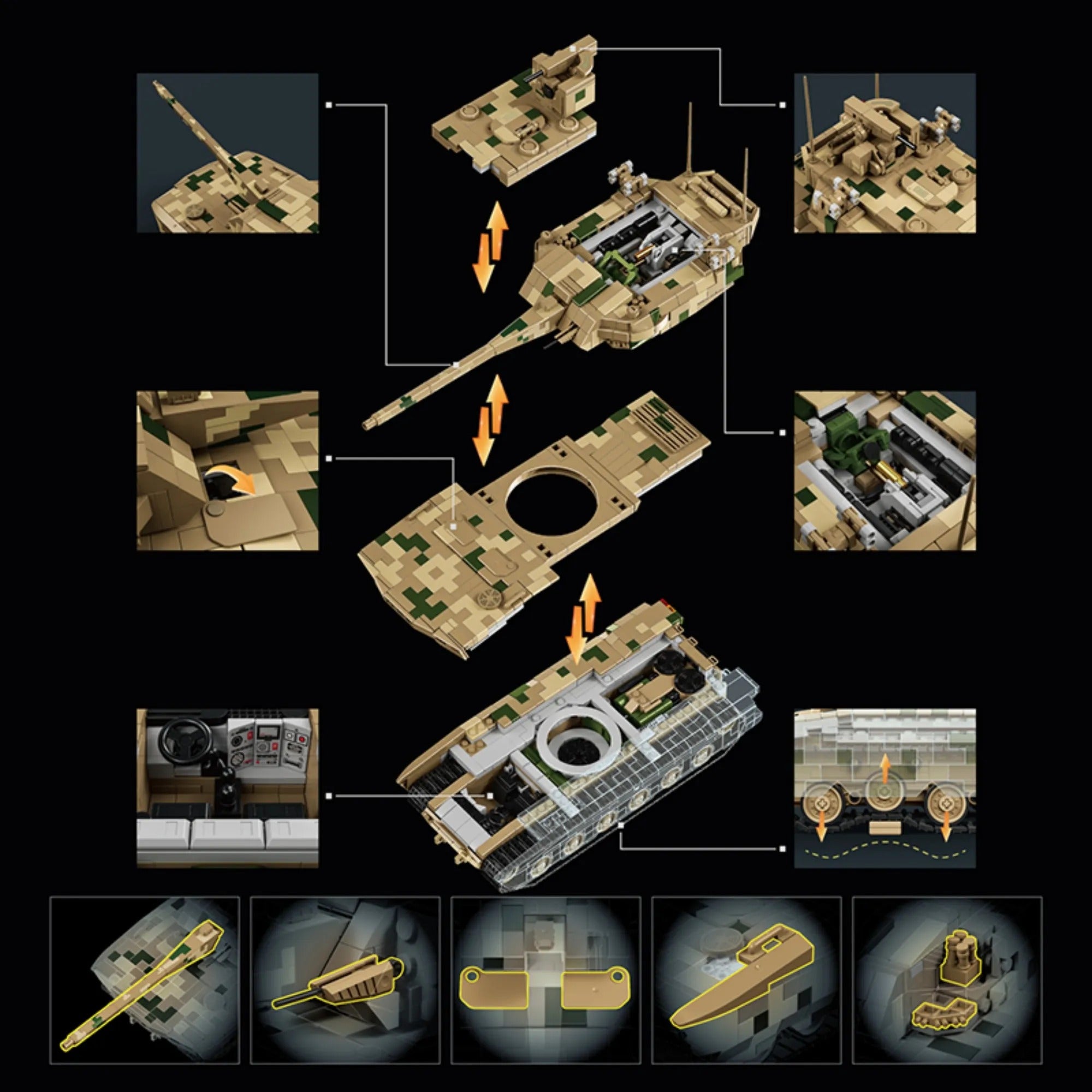 Type 100 Battle Tank | 2222 Pcs