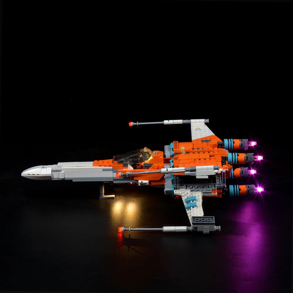 Poe Dameron's X-Wing Fighter 75273 LED Light Kit – Building Block Lighting | Power Brickz™