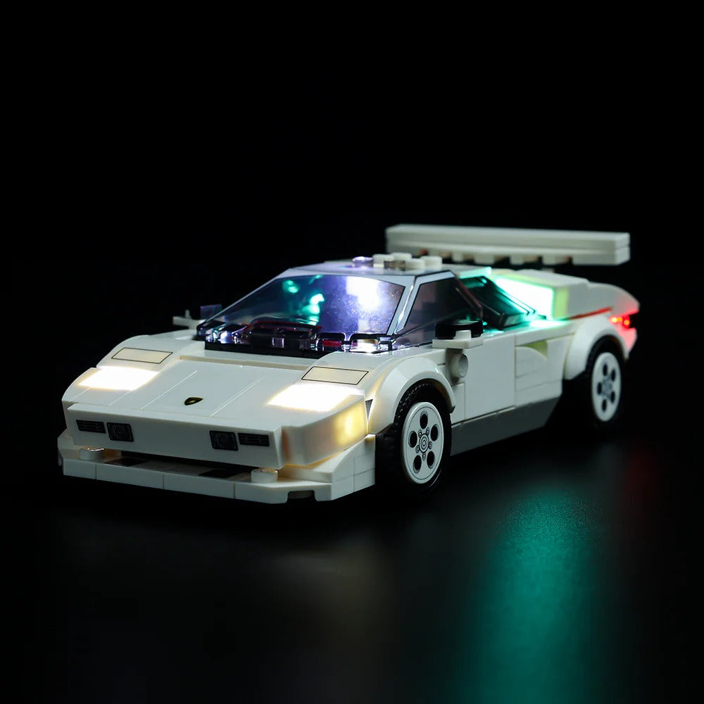Lamborghini Countach 76908 LED Light Kit – Building Block Lighting | Power Brickz™