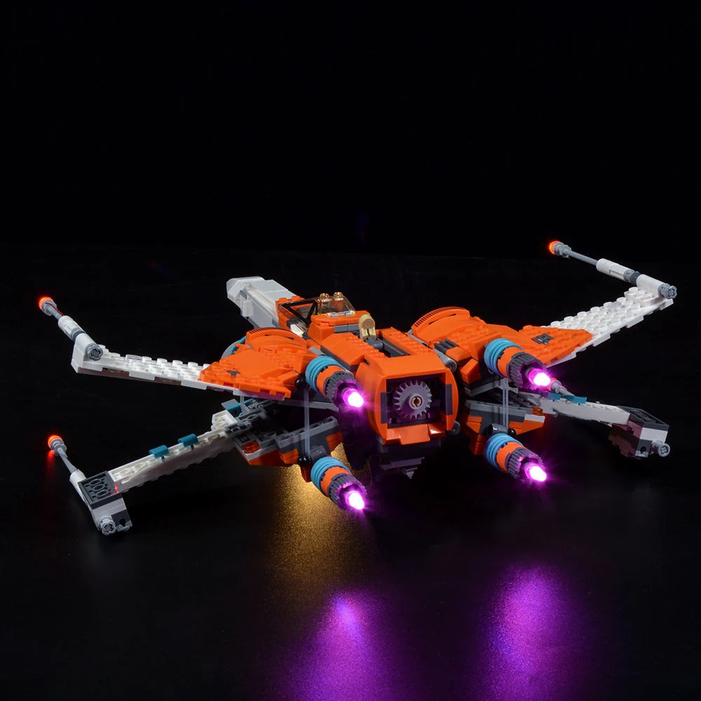 Poe Dameron's X-Wing Fighter 75273 LED Light Kit – Building Block Lighting | Power Brickz™