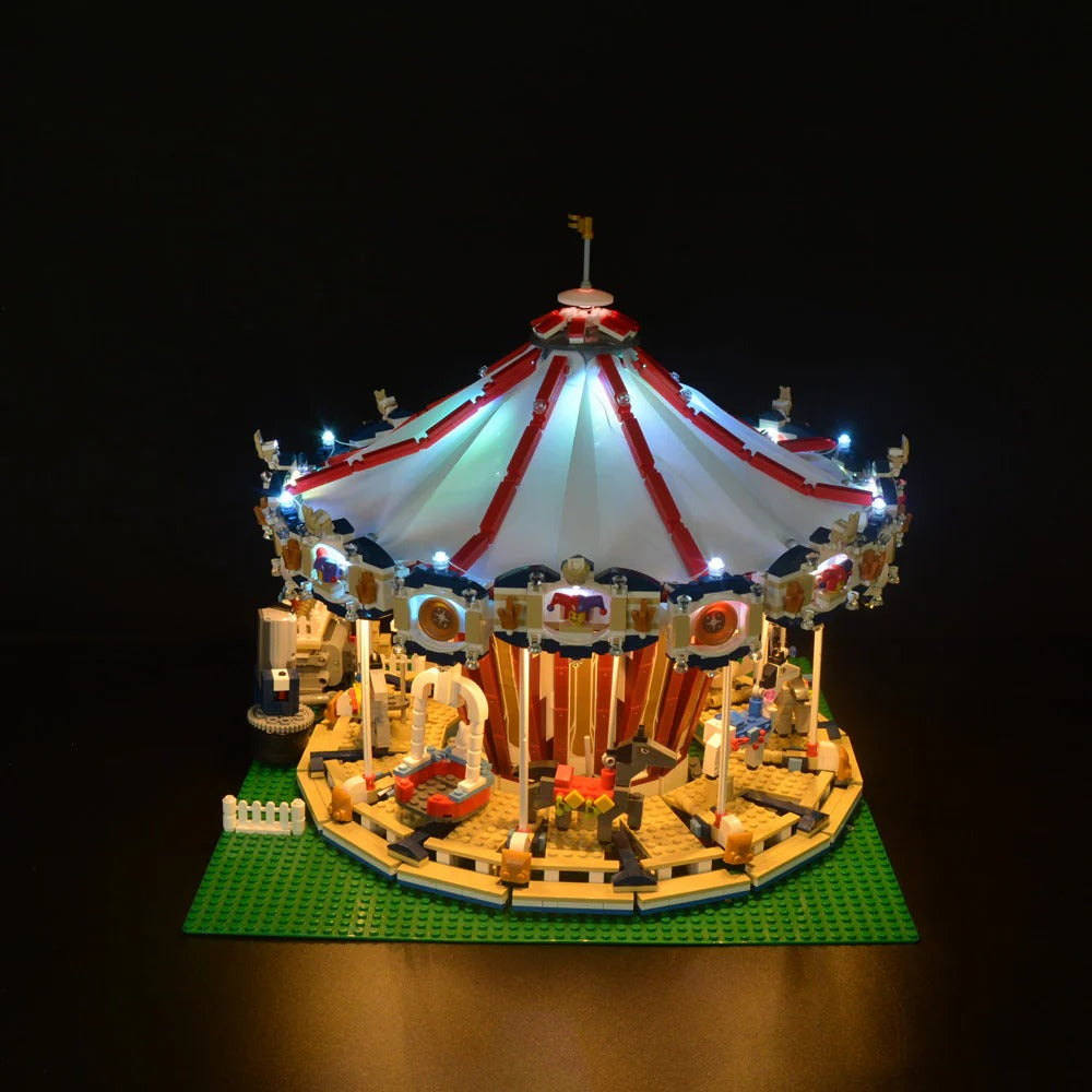Grand Carousel 10196 LED Light Kit – Building Block Lighting | Power Brickz™
