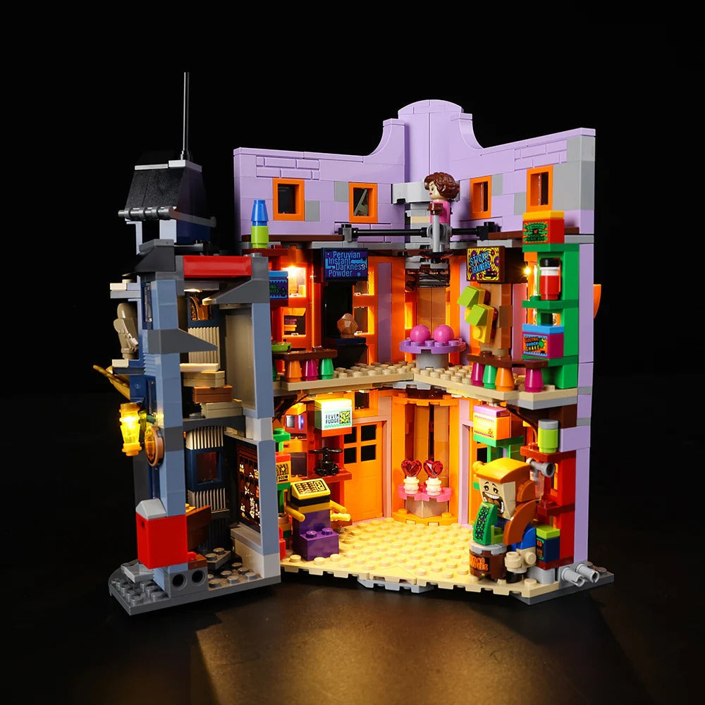 Diagon Alley: Weasleys' Wizard Wheezes 76422 LED Light Kit – Building Block Lighting | Power Brickz™