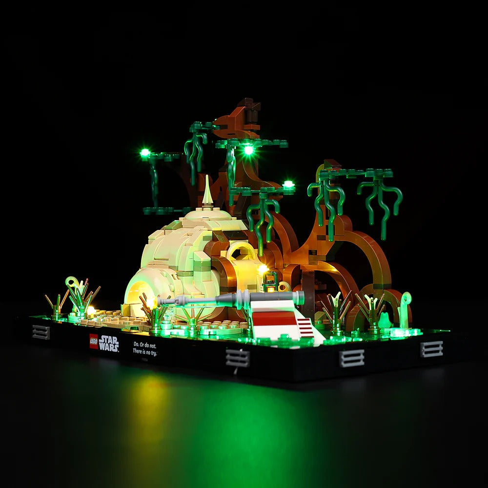 Dagobah Jedi Training Diorama 75330 LED Light Kit – Building Block Lighting | Power Brickz™