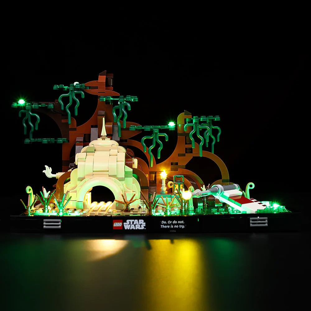 Dagobah Jedi Training Diorama 75330 LED Light Kit – Building Block Lighting | Power Brickz™