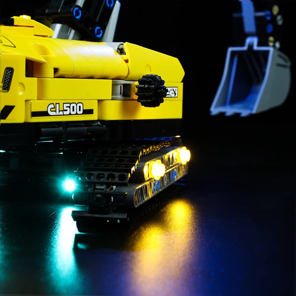 Heavy-Duty Excavator 42121 LED Light Kit – Building Block Lighting | Power Brickz™