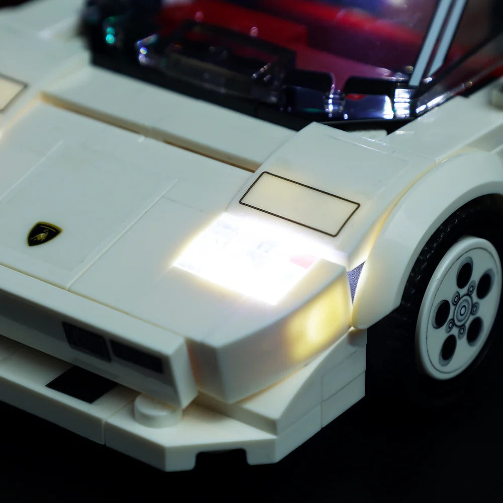 Lamborghini Countach 76908 LED Light Kit – Building Block Lighting | Power Brickz™