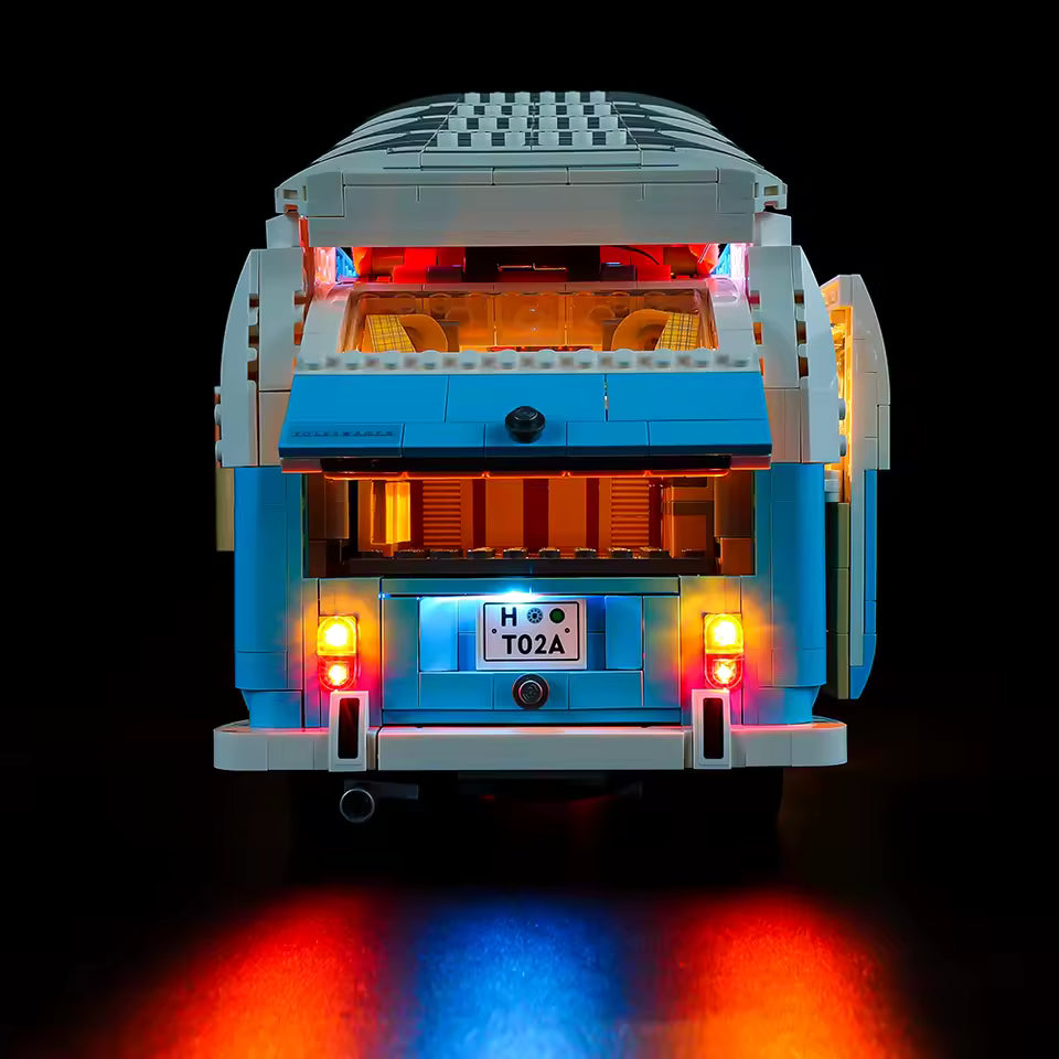 Volkswagen T2 Camper Van 10279 LED Light Kit – Building Block Lighting | Power Brickz™