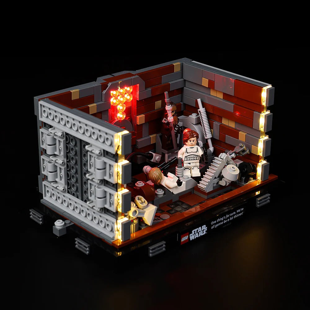 Death Star Trash Compactor Diorama 75339 LED Light Kit – Building Block Lighting | Power Brickz™