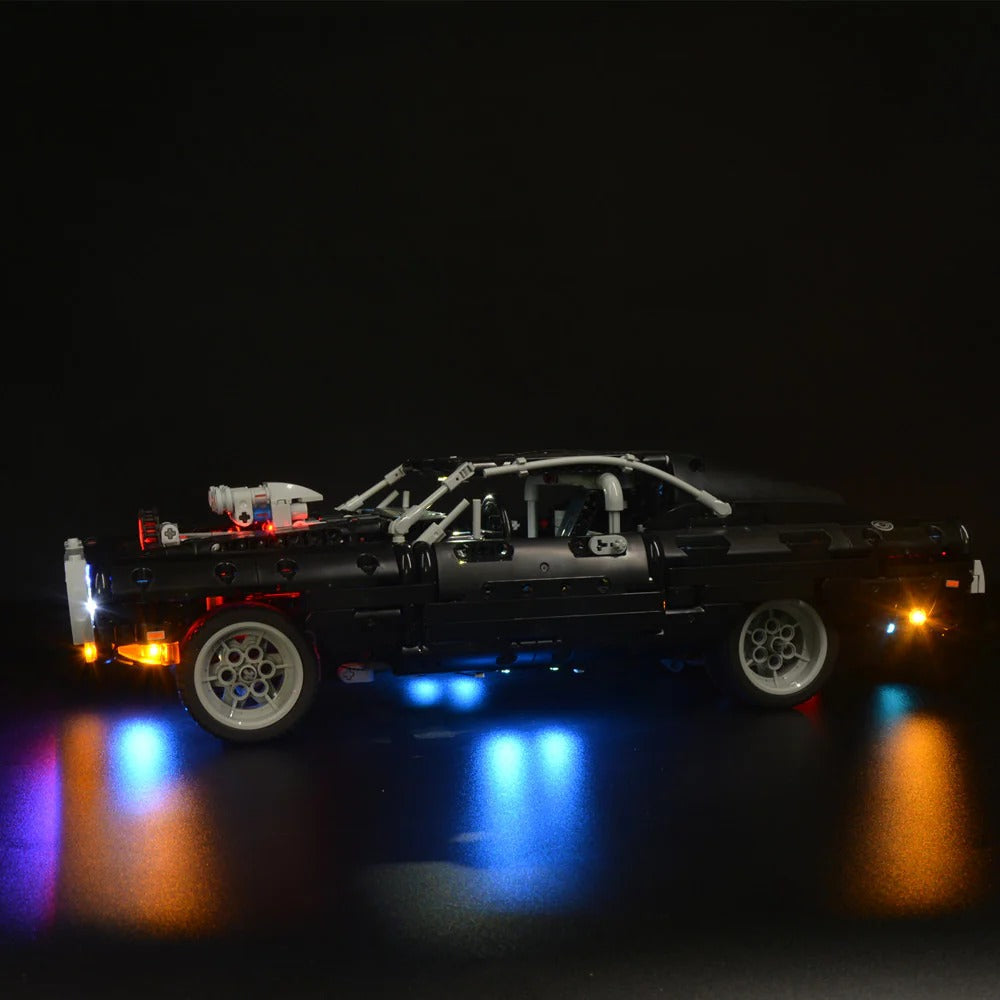 Fast And Furious Dom's Dodge Charger 42111 LED Light Kit – Building Block Lighting | Power Brickz™