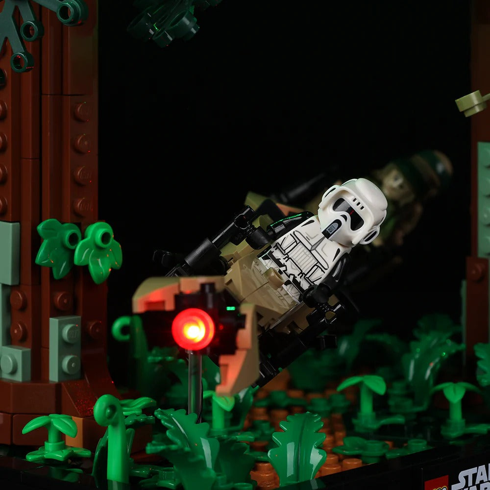 Endor Speeder Chase Diorama 75353 LED Light Kit – Building Block Lighting | Power Brickz™