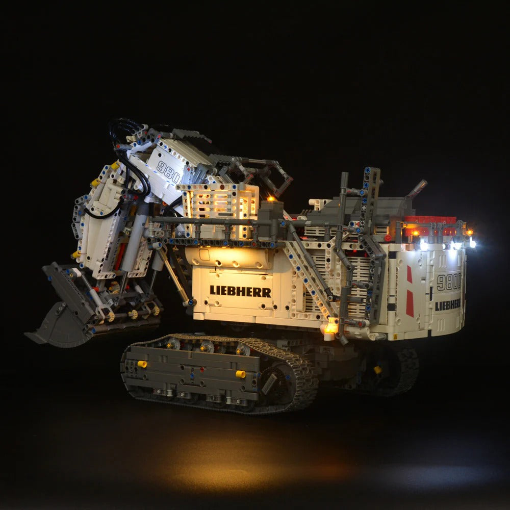 Liebherr R 9800 Excavator 42100 LED Light Kit – Building Block Lighting | Power Brickz™