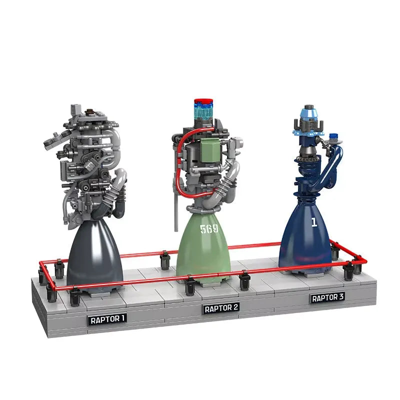 Methalox Rocket Engine Display - Building Blocks Set | Power Brickz