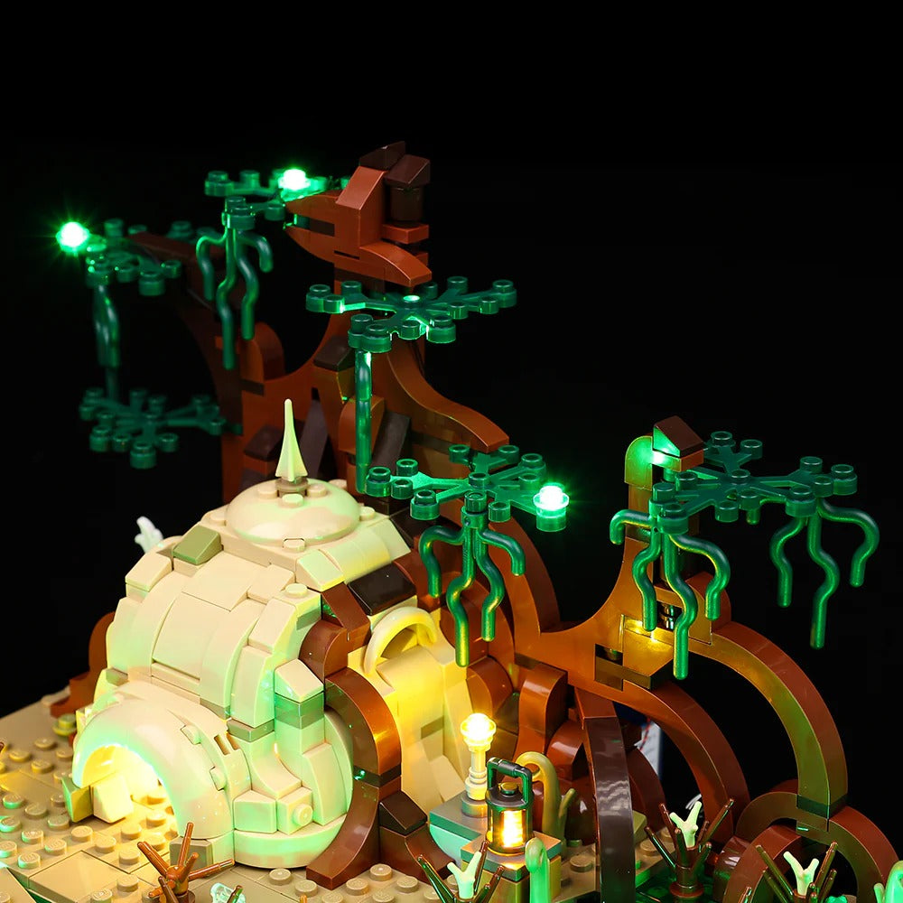 Dagobah Jedi Training Diorama 75330 LED Light Kit – Building Block Lighting | Power Brickz™