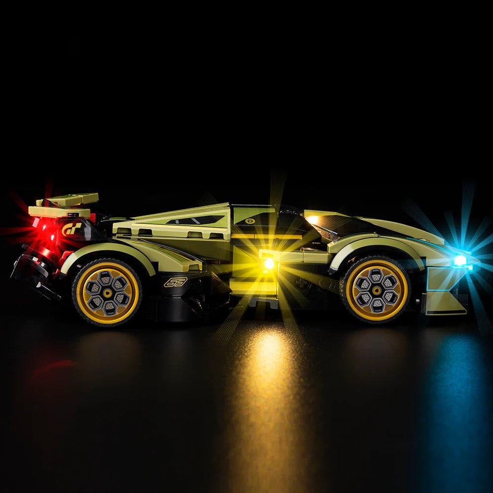 Lamborghini Lambo V12 Vision GT Super Car 76923 LED Light Kit – Building Block Lighting | Power Brickz™
