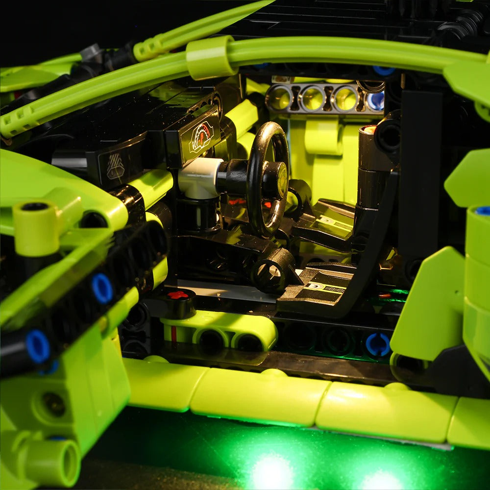 Lamborghini Huracàn Tecnica 42161 LED Light Kit – Building Block Lighting | Power Brickz™