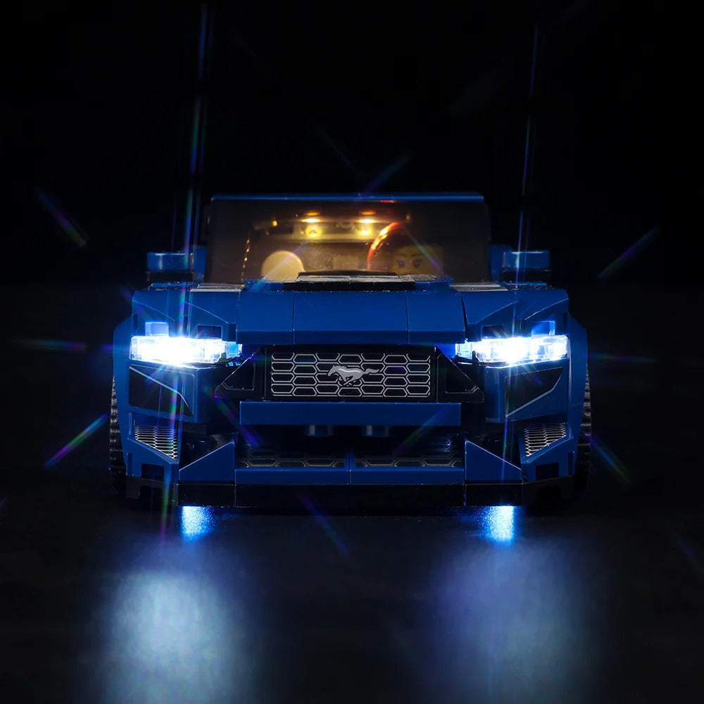 Ford Mustang Dark Horse Sports Car 76920 LED Light Kit – Building Block Lighting | Power Brickz™