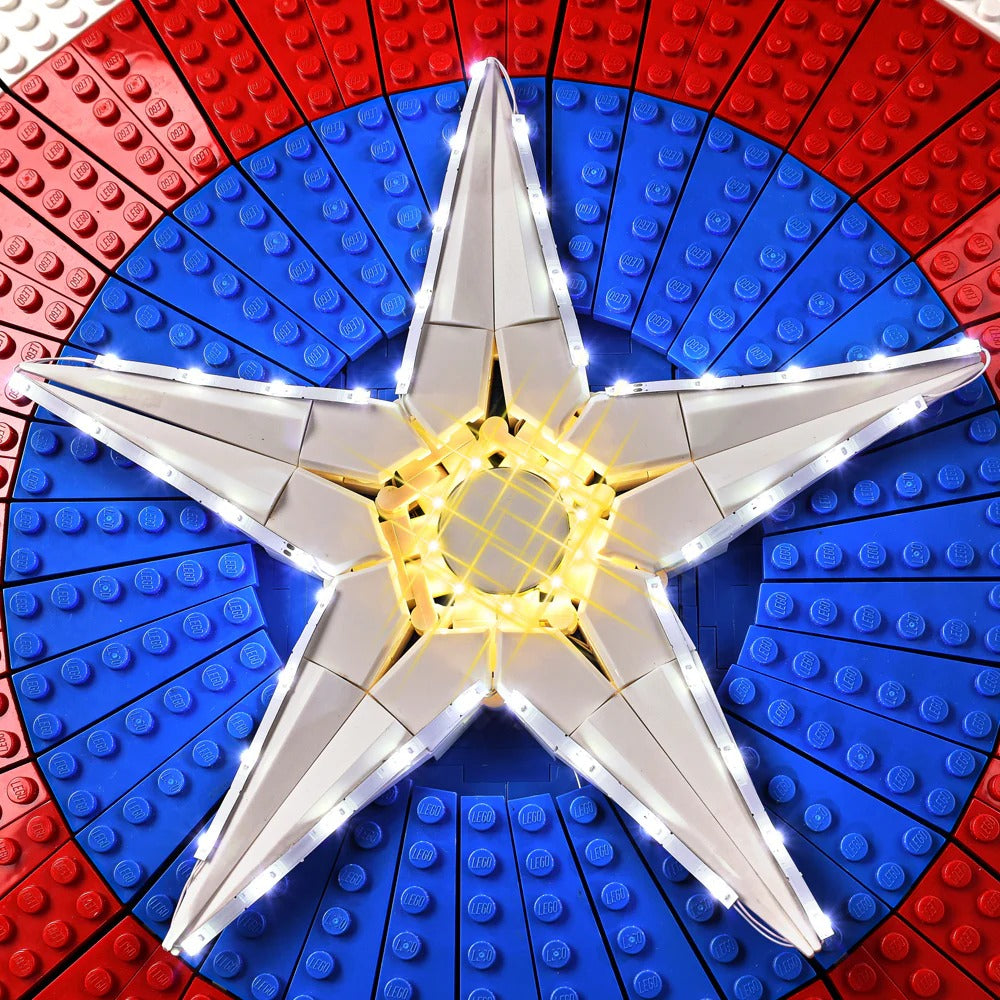 Captain America's Shield 76262 LED Light Kit – Building Block Lighting | Power Brickz™