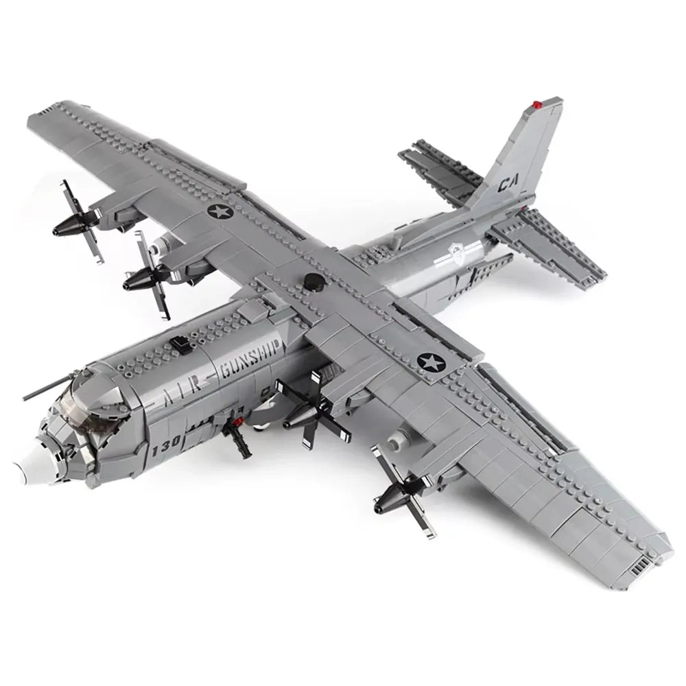 AC-130 Hercules Military Aircraft Building Blocks – 1,713 pieces – aviation-accurate aircraft model