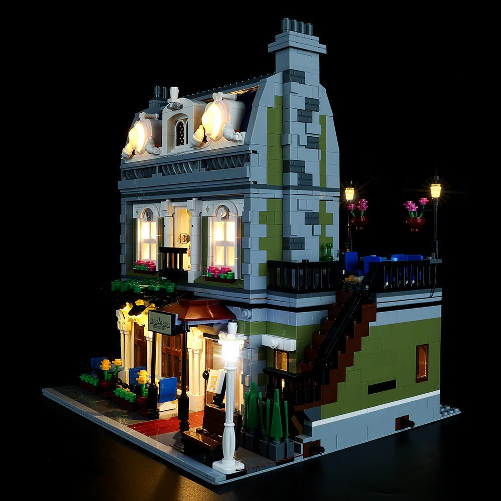 Parisian Restaurant 10243 LED Light Kit – Building Block Lighting | Power Brickz™