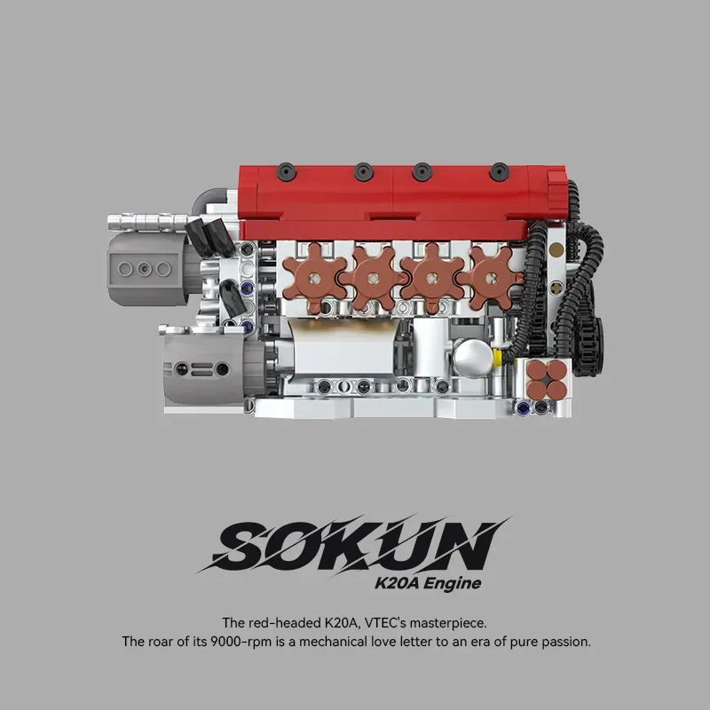 JDM K20A Engine kit | 907 Pieces 1:10 | Power Brickz