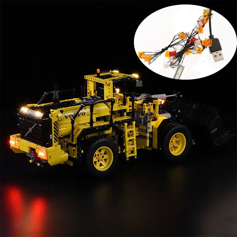 Volvo L350F Wheel Loader 42030 LED Light Kit – Building Block Lighting | Power Brickz™