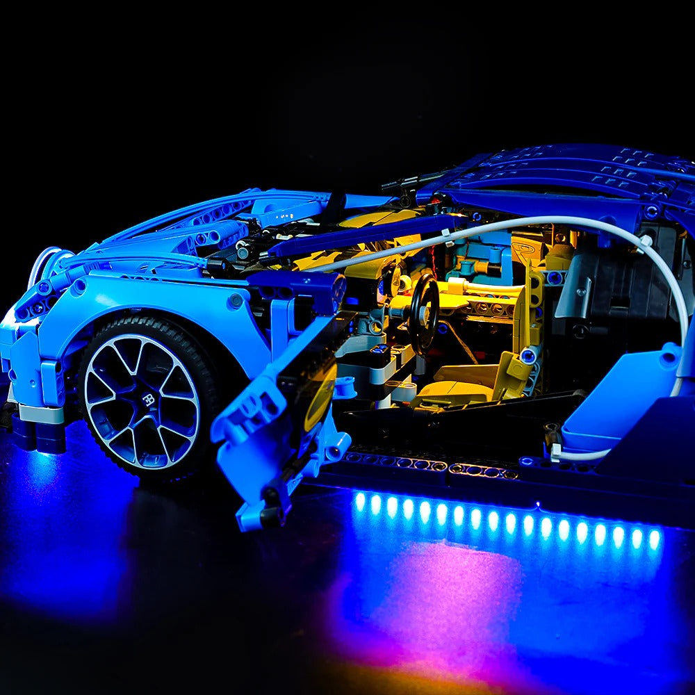 Bugatti Chiron 42083 LED Light Kit – Building Block Lighting | Power Brickz™