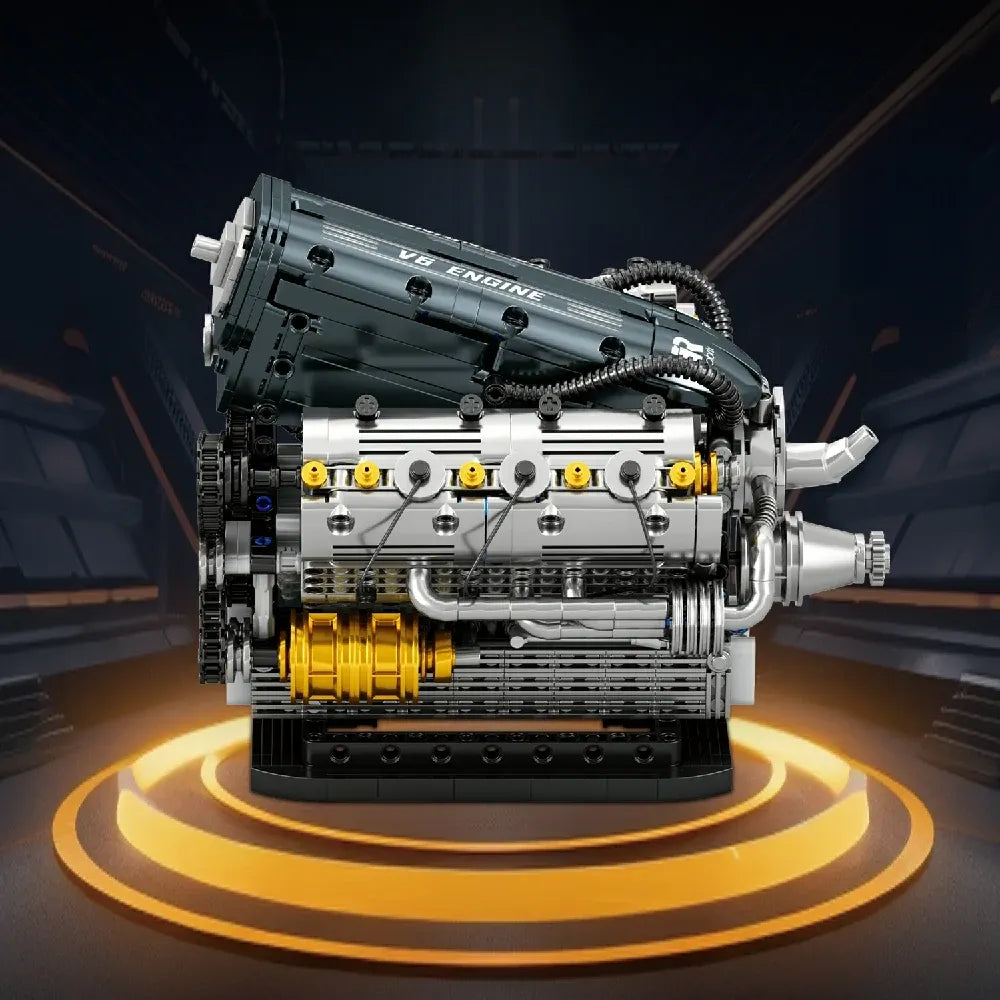 V6 Hybrid Technic Engine made from Building Blocks Kit