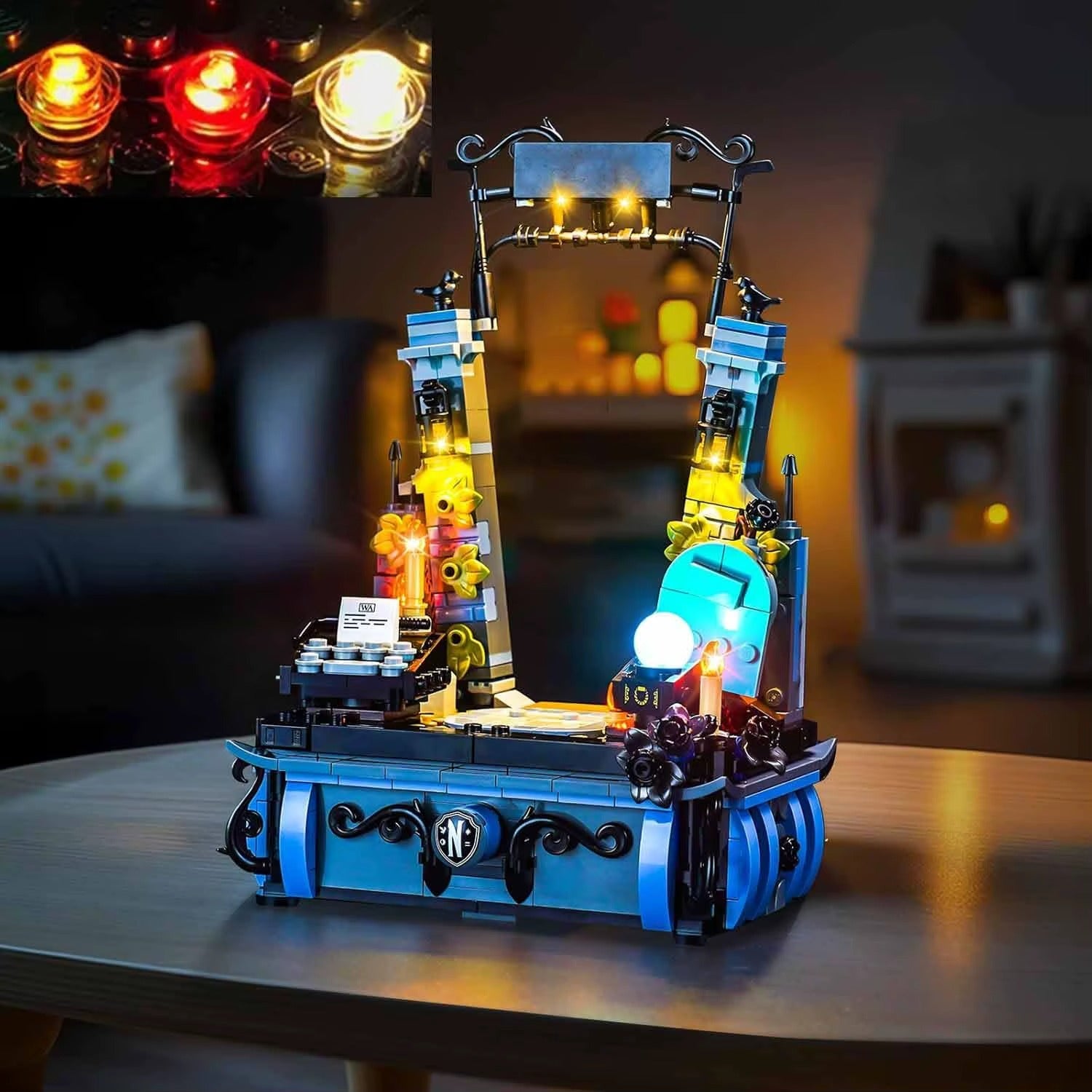 Wednesday Addams Figure 76780 LED Light Kit – Building Block Lighting | Power Brickz™