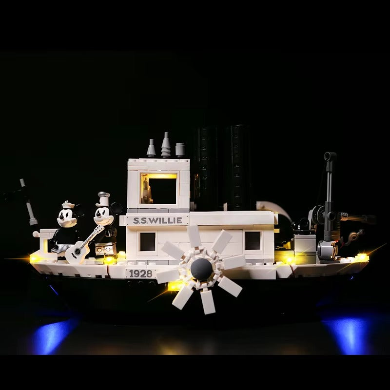 Steamboat Willie 21317 LED Light Kit – Building Block Lighting | Power Brickz™