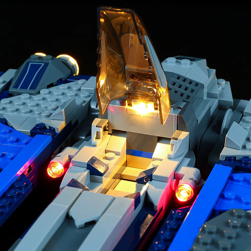 Mandalorian Starfighter 75316 LED Light Kit – Building Block Lighting | Power Brickz™
