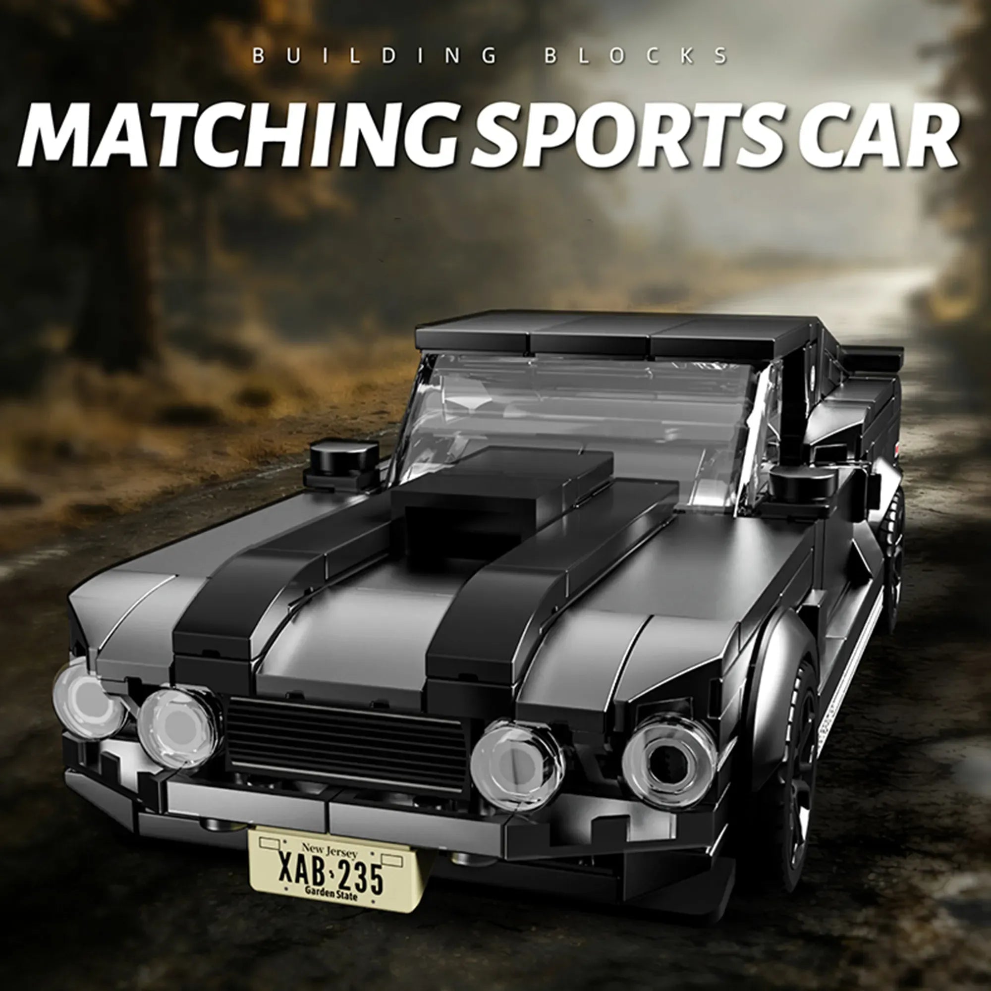 Unimog RV + Muscle Car Set made from Building Blocks