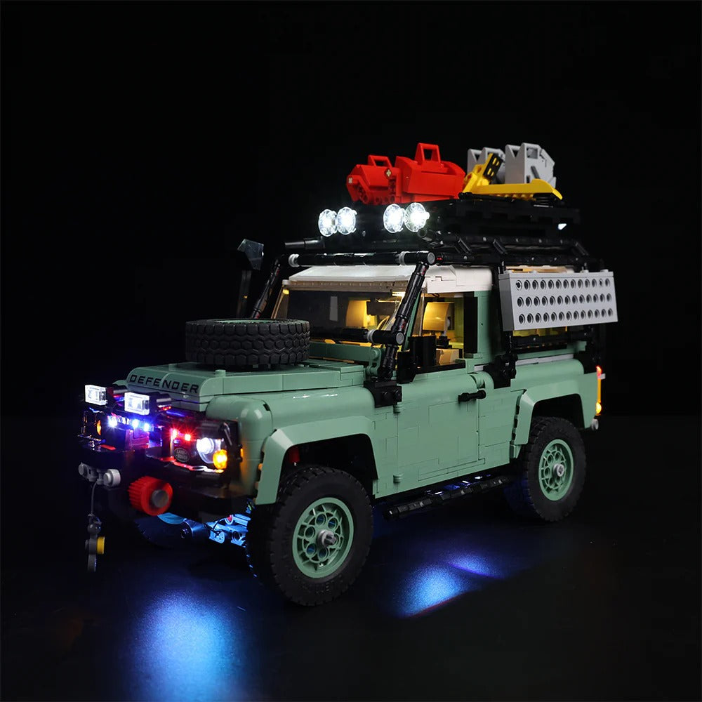 Land Rover Classic Defender 90 10317 LED Light Kit – Building Block Lighting | Power Brickz™