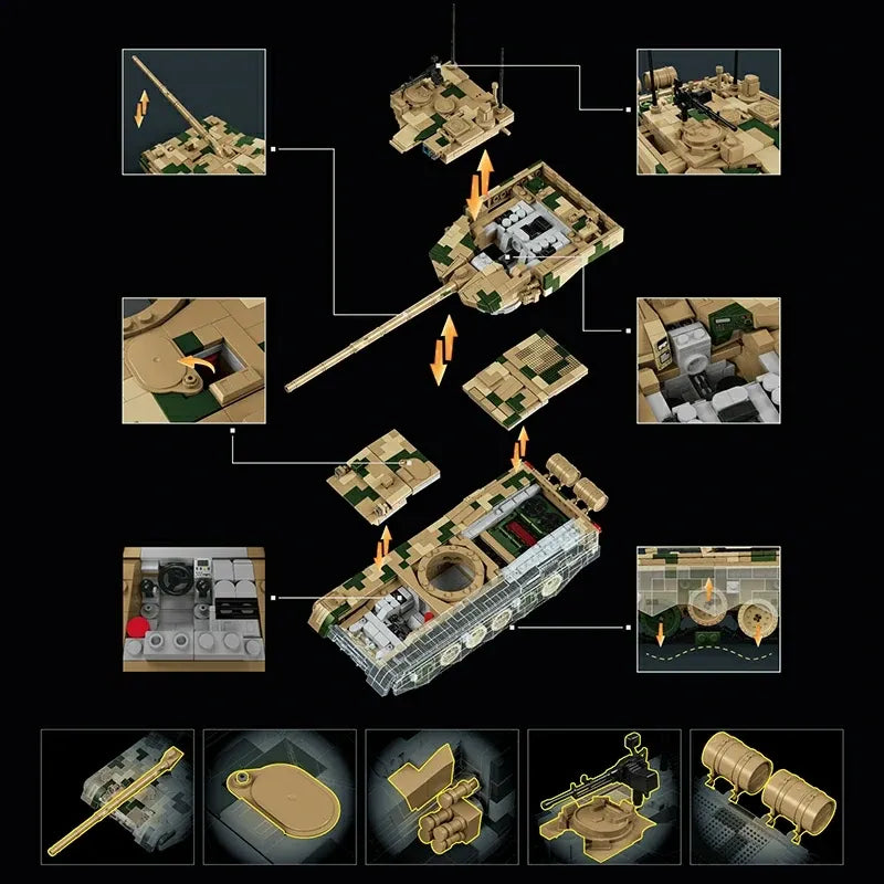 Type 99B Main Battle Tank Military | 1916 Pcs