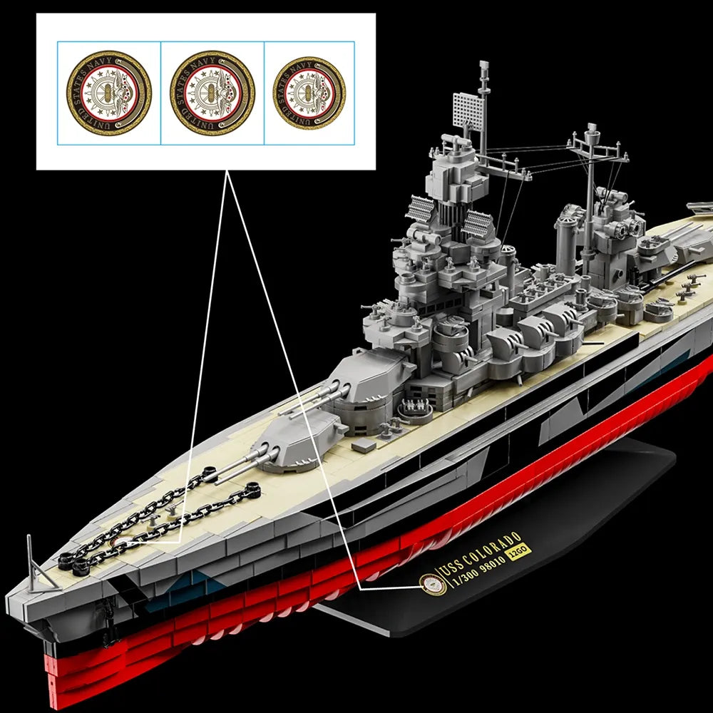 USS Colorado Military made from Building Blocks Kit