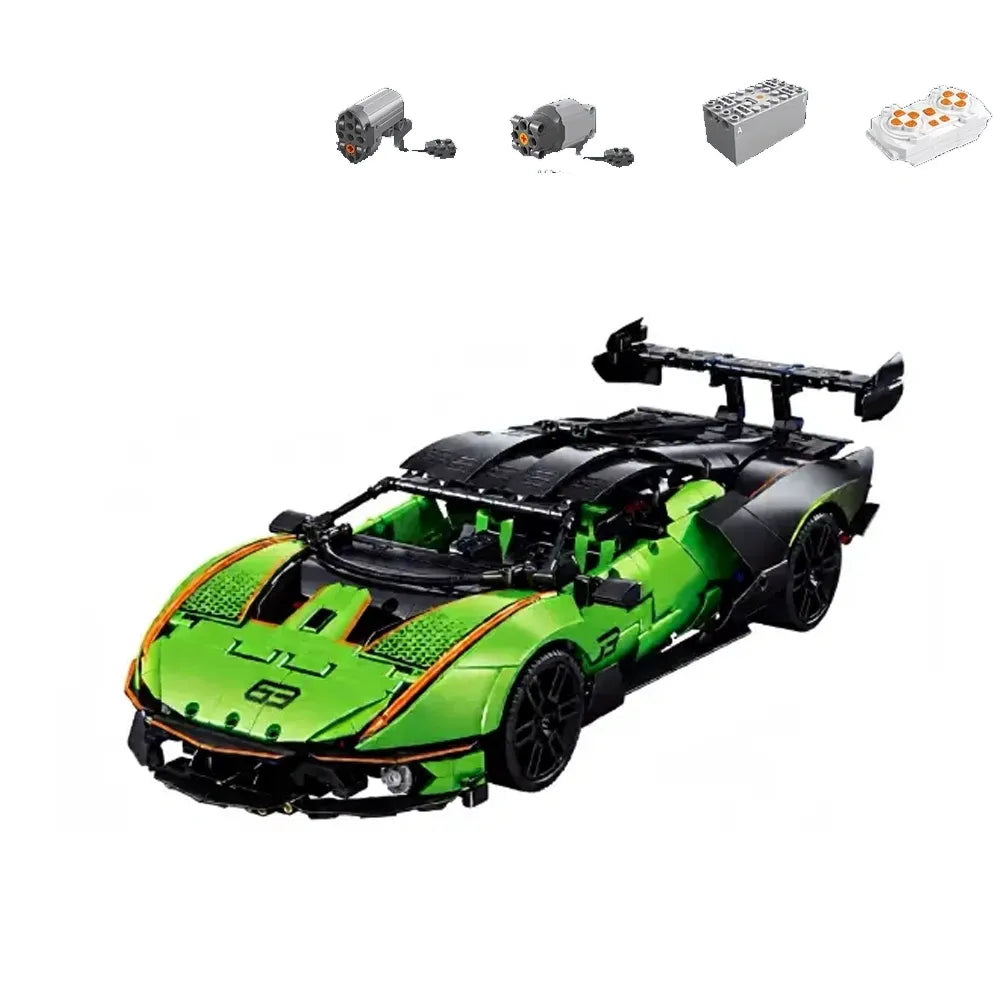 Italian Bull SCV 12 Supercar made from Building Blocks