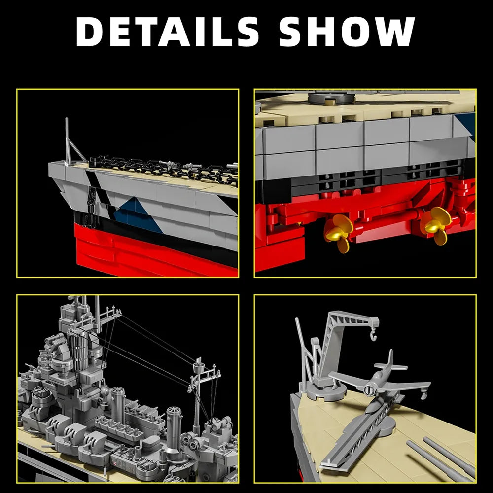 USS Colorado Military made from Building Blocks Kit