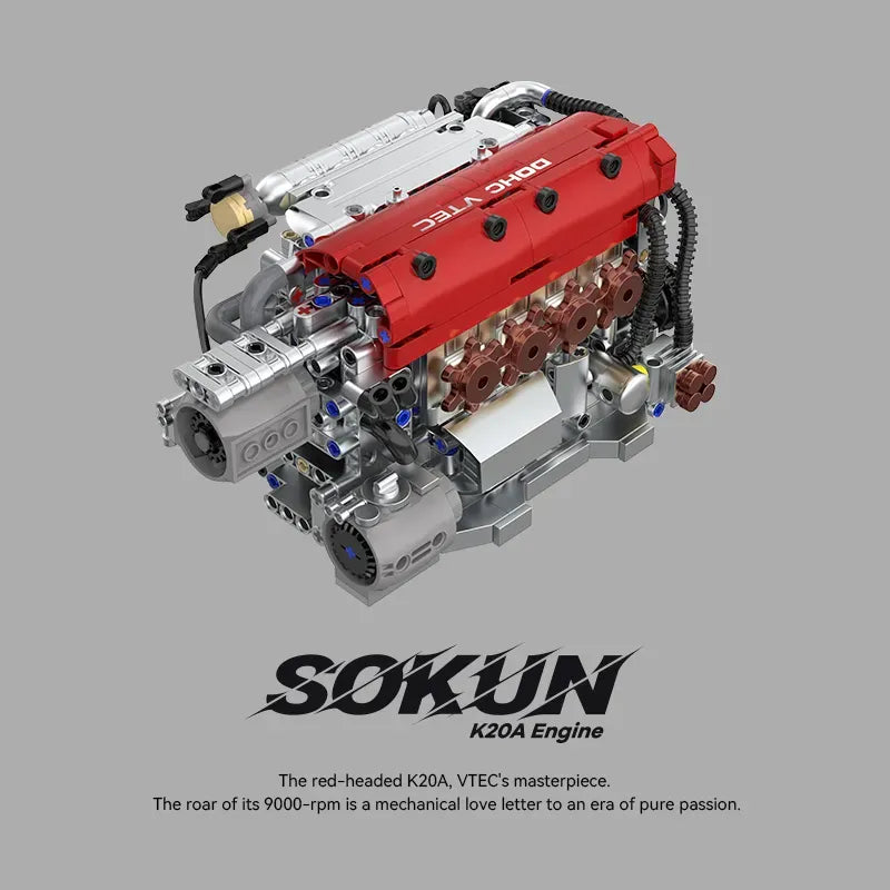 JDM K20A Engine kit | 907 Pieces 1:10 | Power Brickz