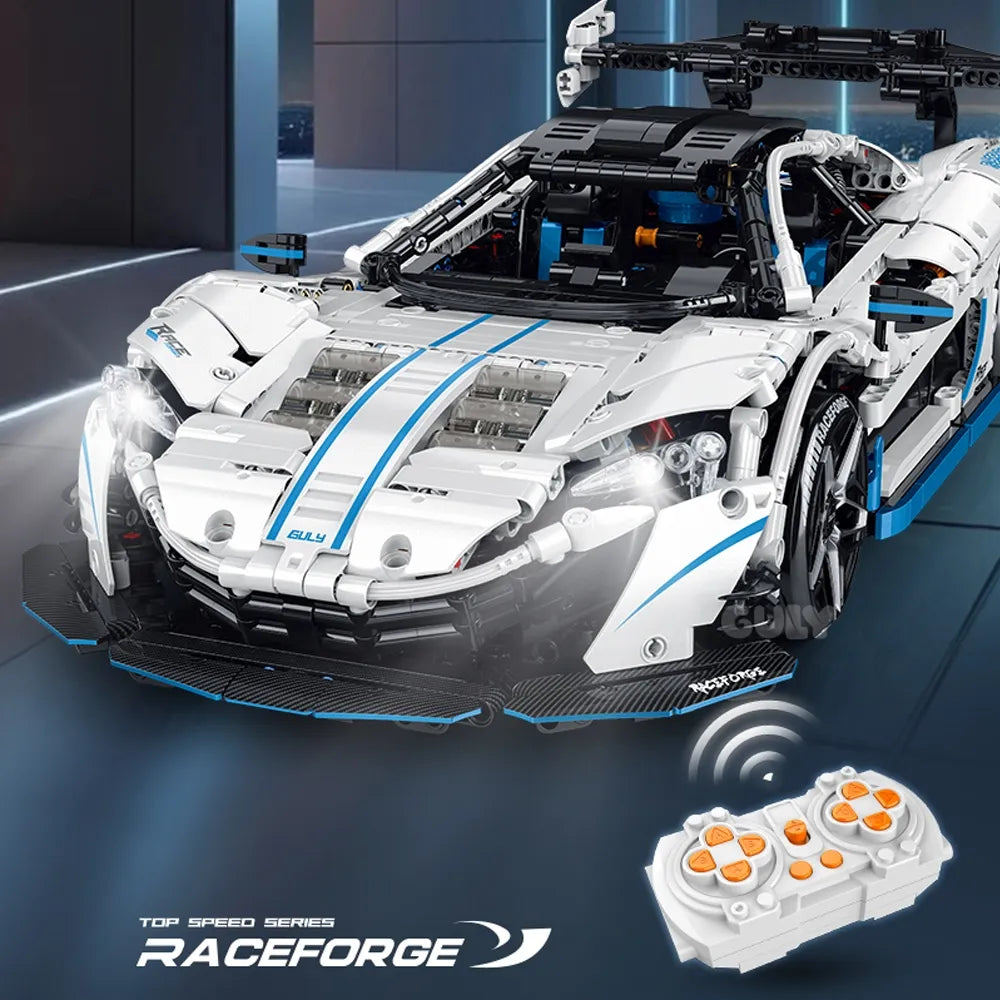 Turbocharged British Supercar P1 made from Building Blocks Kit 