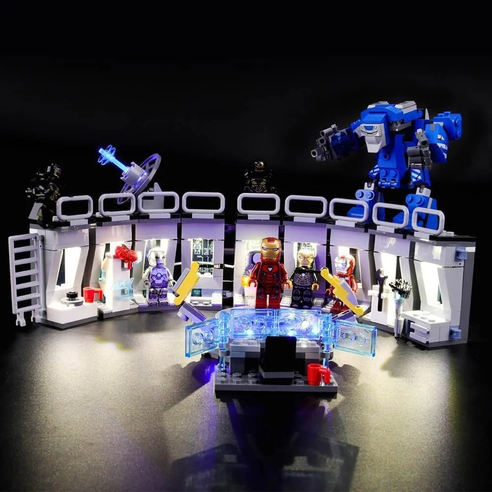 Iron Man Hall Of Armor 76125 LED Light Kit – Building Block Lighting | Power Brickz™