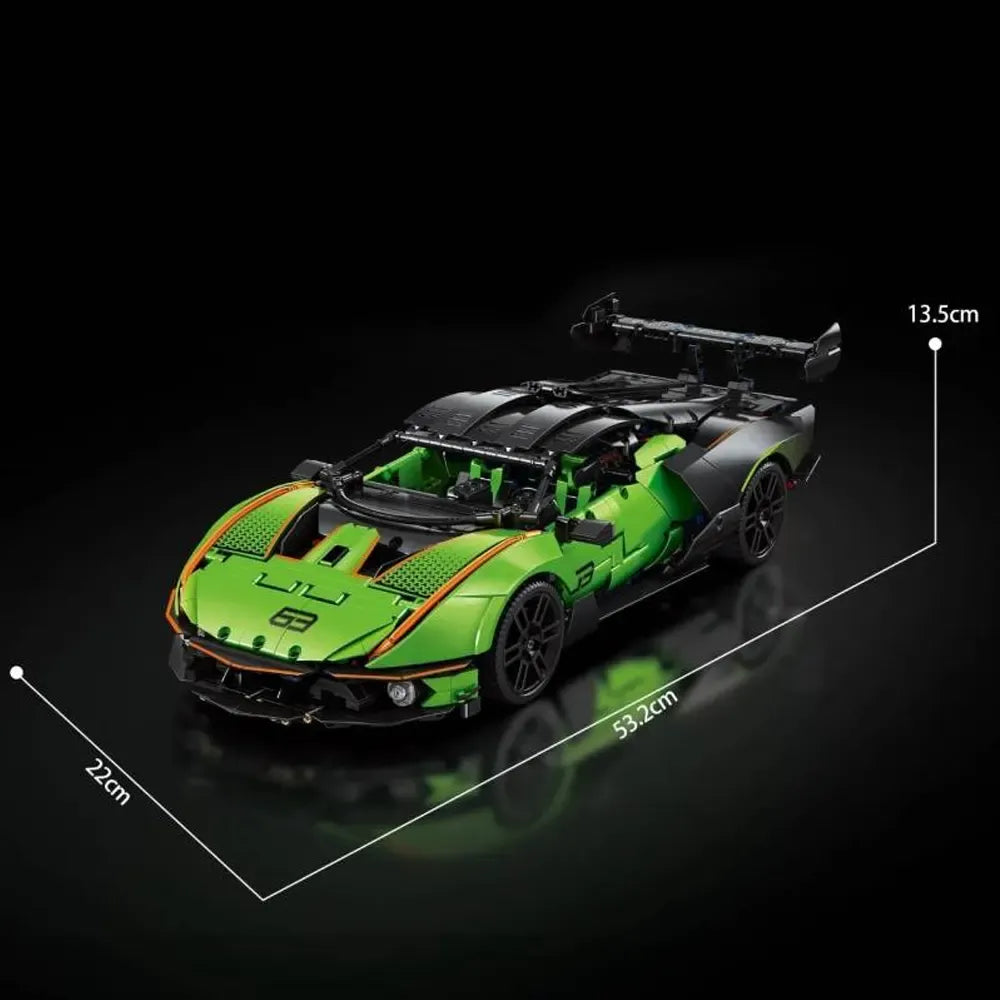 Italian Bull SCV 12 Supercar made from Building Blocks