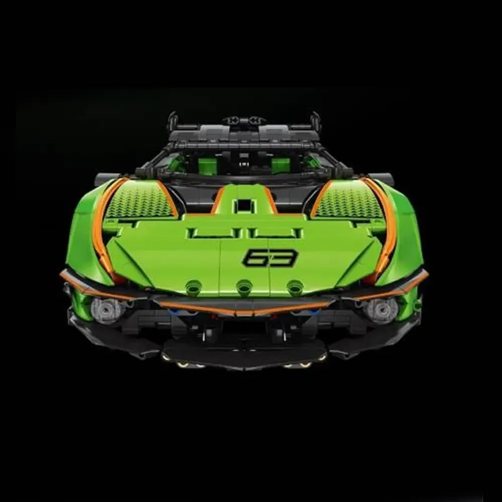 Italian Bull SCV 12 Supercar made from Building Blocks