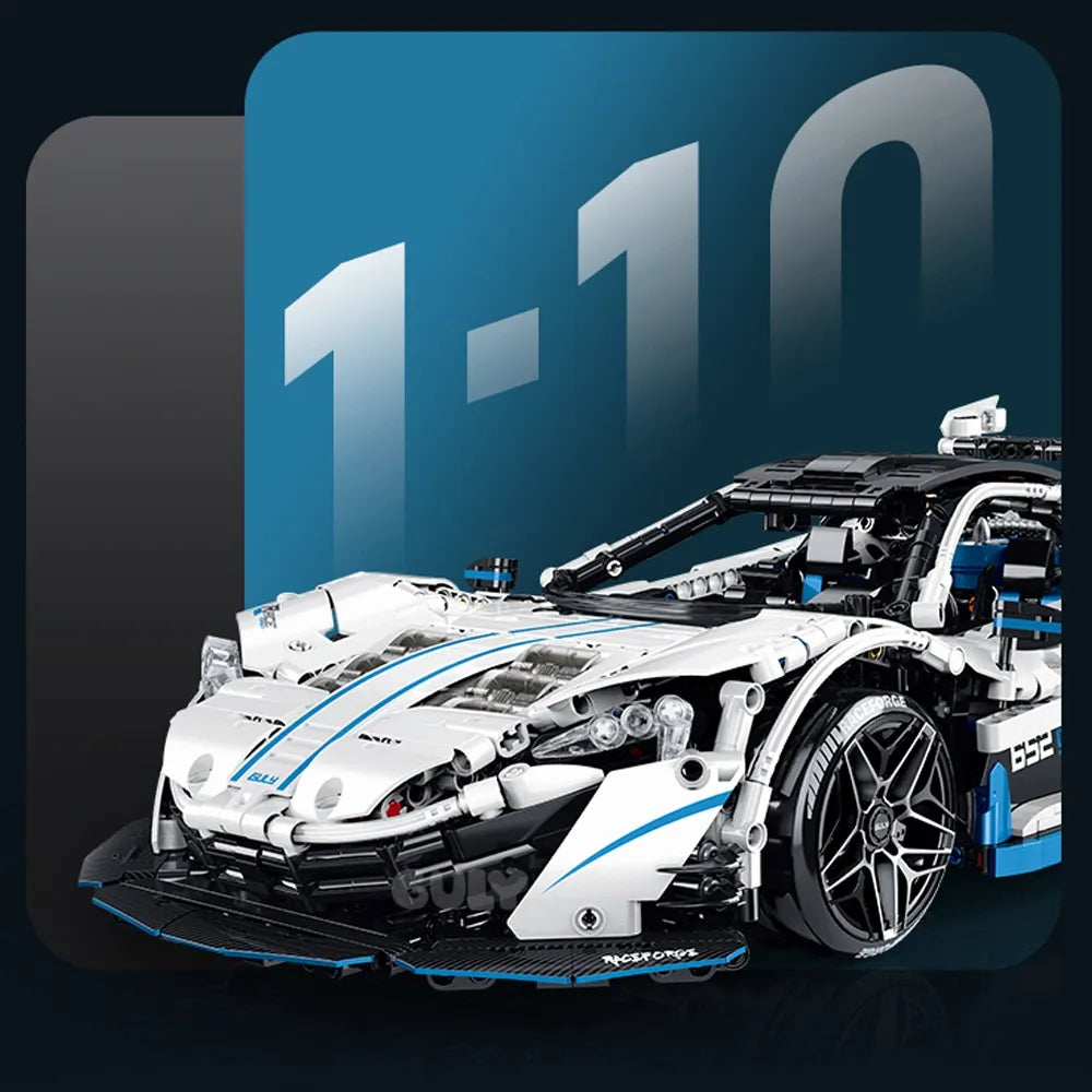 Turbocharged British Supercar P1 made from Building Blocks Kit 