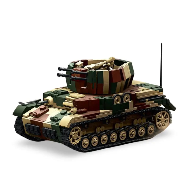 Wirbelwind Flakpanzer IV Tank made from Building Blocks Kit