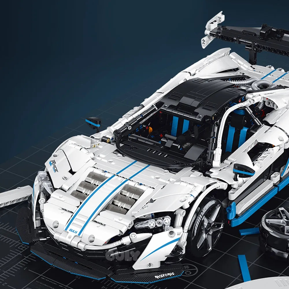 Turbocharged British Supercar P1 made from Building Blocks Kit 