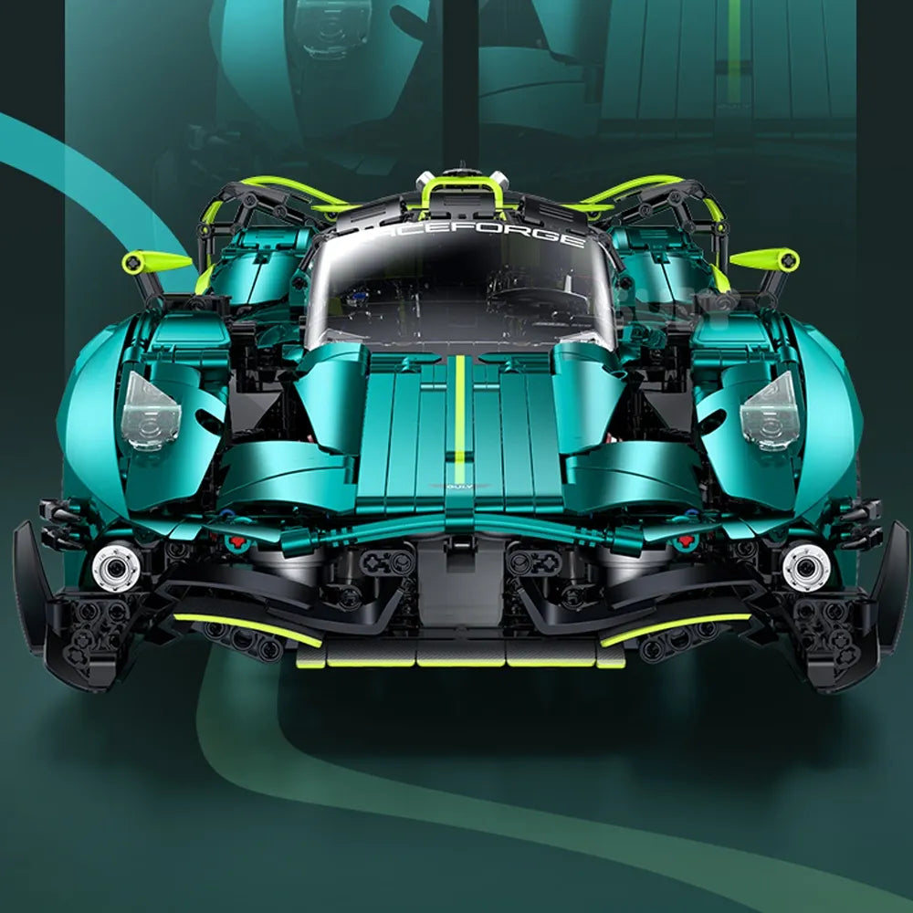 British Valkyrie Hypercar Endurance made from Building Blocks Kit 