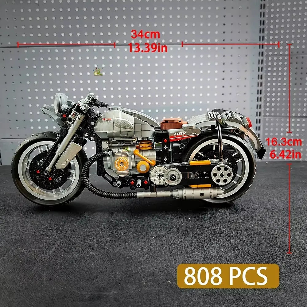 Vintage Sidecar - Building Blocks Set | Power Brickz